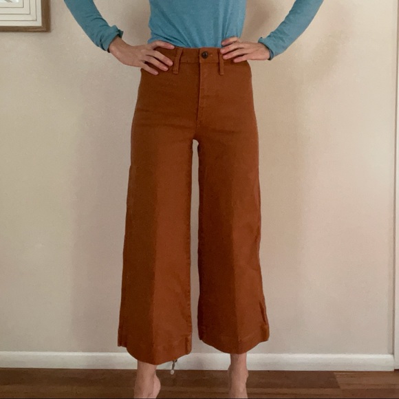 Madewell Pants - Madewell Wide-leg Brown Jeans size:23